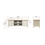 Bourton Large TV Unit in White and Light Oak