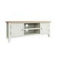 Bourton Large TV Unit in White and Light Oak