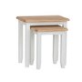 Bourton Nest of 2 Tables in Cream and Light Oak