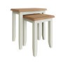 Bourton Nest of 2 Tables in Cream and Light Oak