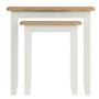 Bourton Nest of 2 Tables in Cream and Light Oak