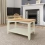 Bourton Small Coffee Table in White and Light Oak