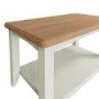Bourton Small Coffee Table in White and Light Oak