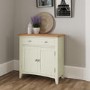 GRADE A2 - Bourton Small Sideboard in Cream and Light Oak