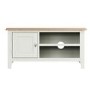 Bourton TV Unit in Cream and Light Oak