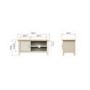 Bourton TV Unit in Cream and Light Oak