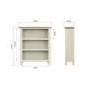 Bourton Small Wide Bookcase in Cream and Light Oak