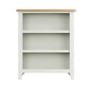Bourton Small Wide Bookcase in Cream and Light Oak