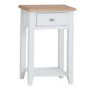 Bourton Telephone Table in White and Light Oak