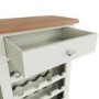 Bourton Wine Cabinet in White and Light Oak