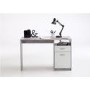 Large Grey Office Desk with Storage Cupboards - Jackson