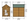 Shire Value Apex Overal Pressure Treated Shed - 6 x 4ft