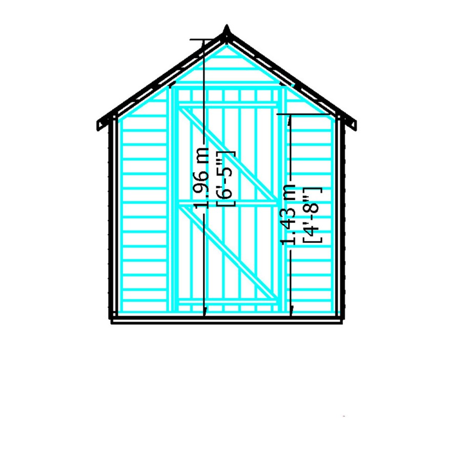 Garden Storage Single Door Garden Shed - 7ft x 5ft