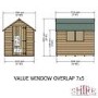 Wooden Garden Storage Shed with Window - 7ft x 5ft