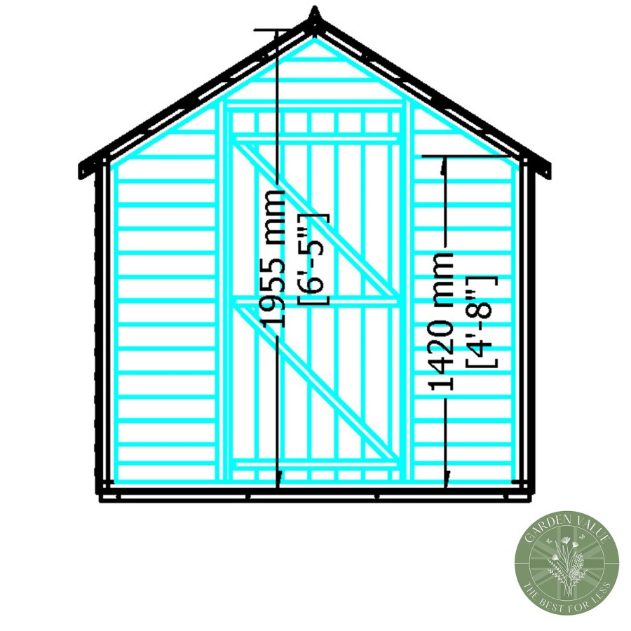 Shire Garden Value Overlap 8 x 6 Shed