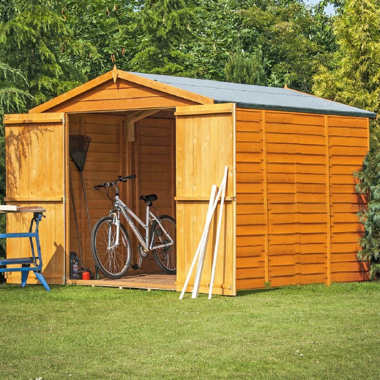 Shire Overlap Apex Garden Shed with Double Doors 12 x 6ft