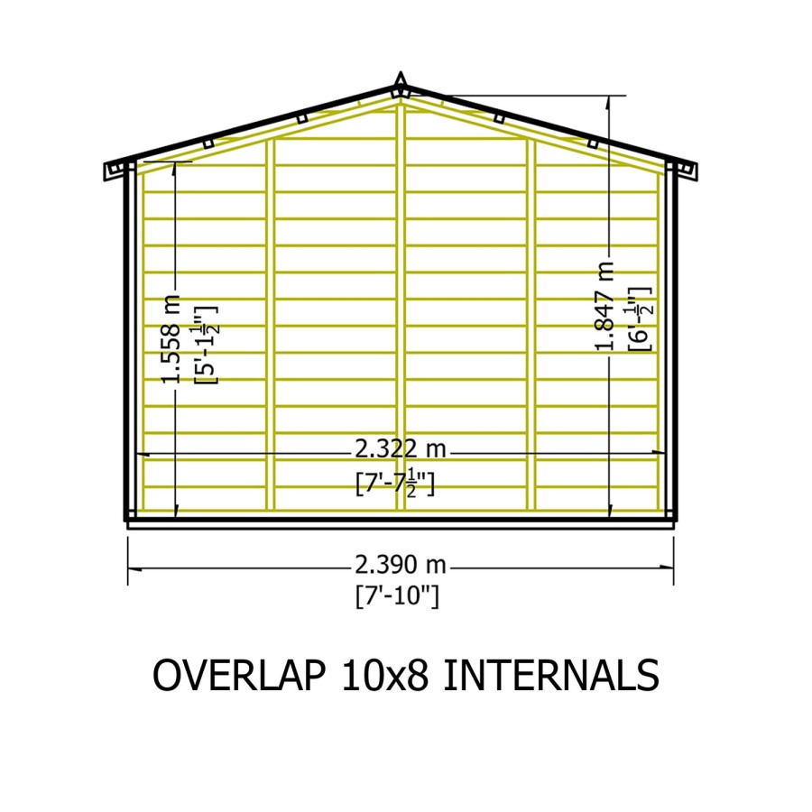 Shire Garden Value Overlap 10 x 8 Apex Shed