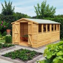 FOL102664 Shire Garden Value Overlap 12 x 8 Apex Shed