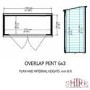 Overlap Double Door Shed - 6ft x 3ft