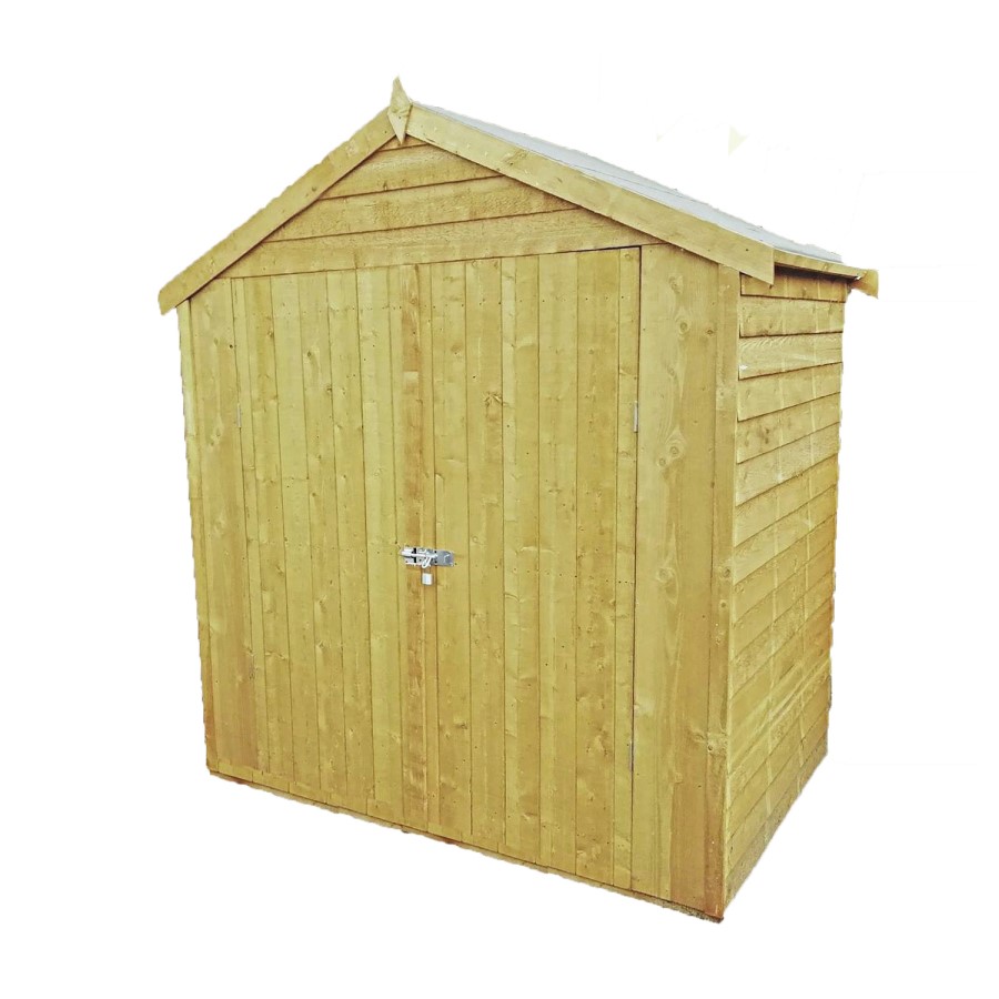 Wooden Outdoor Storage Shed with Double Doors 4ft x 6ft