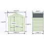 Wooden Outdoor Storage Shed with Double Doors 4ft x 6ft