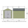 Wooden Storage Double Door Garden Shed - 8ft x 6ft