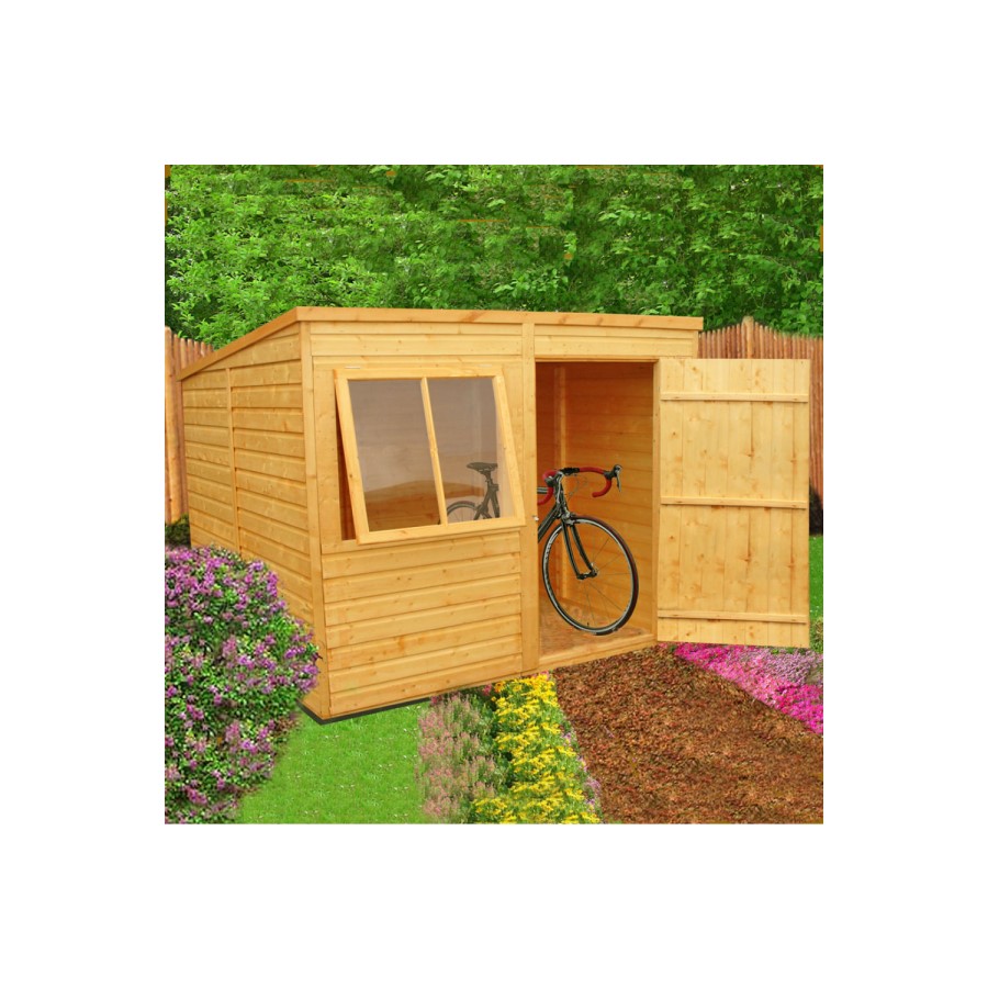 Wooden Pent Shed with Windows - Shire