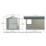 Large Outdoor Storage Garden Shed with Double Doors - 7ft x 10ft