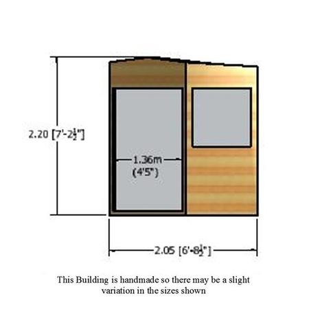 Shire Corner Shed with Double Doors 7 x 7ft