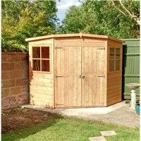 Shire Corner Shed with Double Doors 7 x 7ft Shire Corner Shed with Double Doors 7 x 7ft