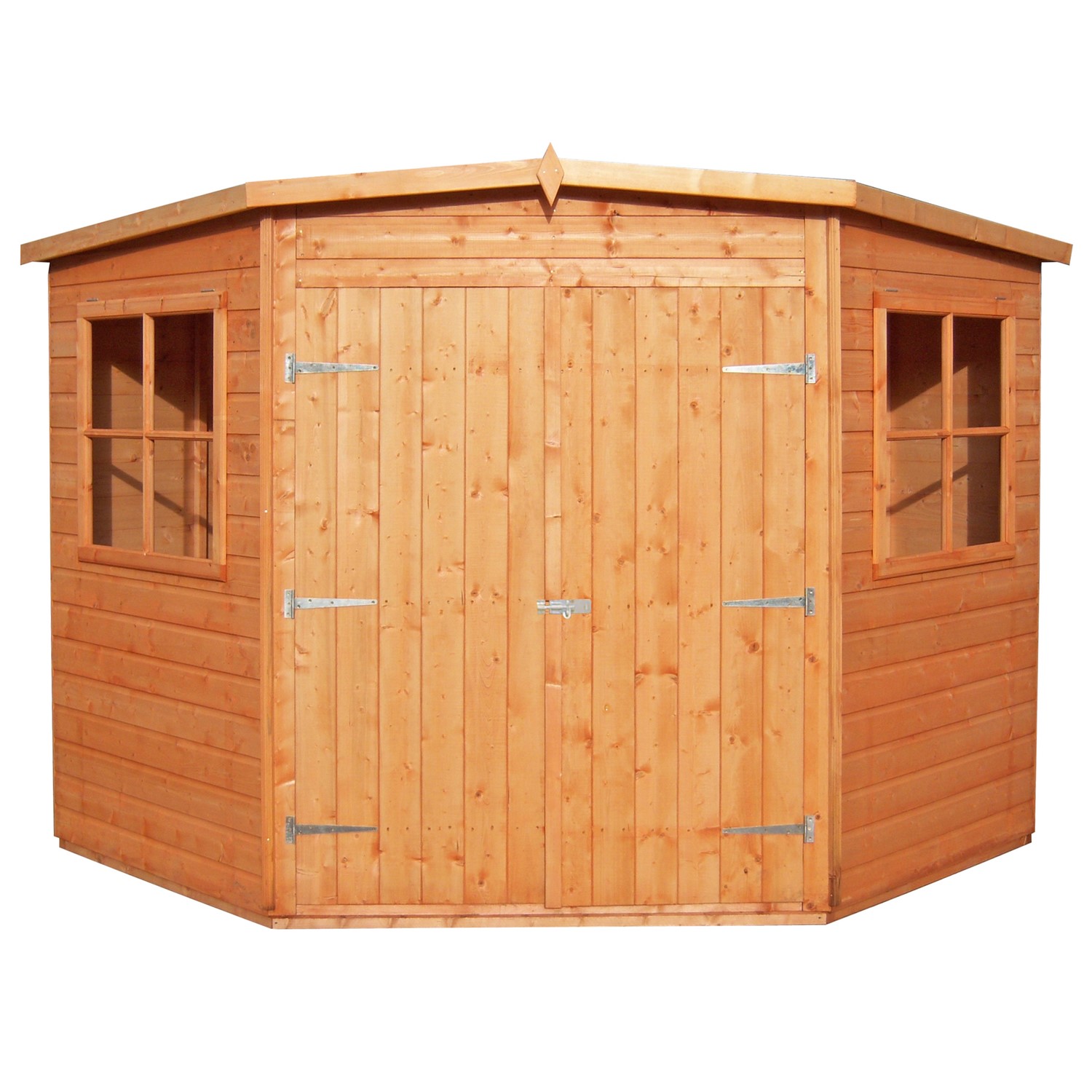 Read more about Shire large corner shed with double doors 7 x 7ft