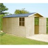 Garden Storage Wooden Shiplap Shed with Double Doors - 7ft x 13ft