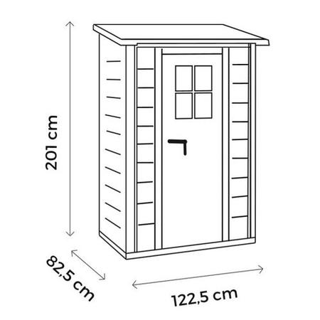 White PVC Plastic Storage Shed - Shire