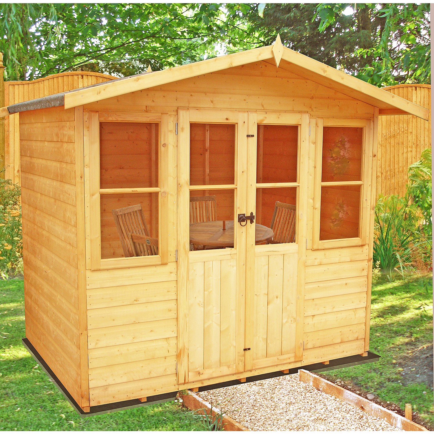 Photo of Shire haddon wooden garden summerhouse 7 x 5ft