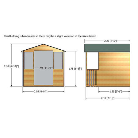 Shire Houghton Garden Summerhouse 7 x 7ft