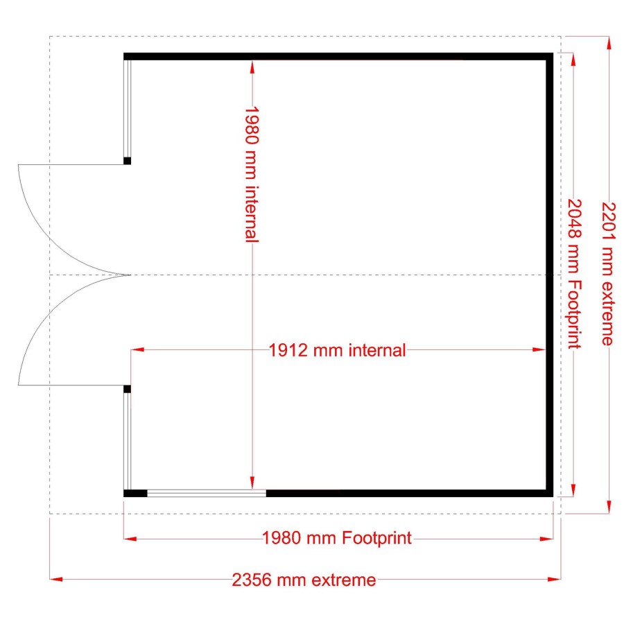 Shire Kensington Apex Shiplap Summerhouse 7 x 7ft