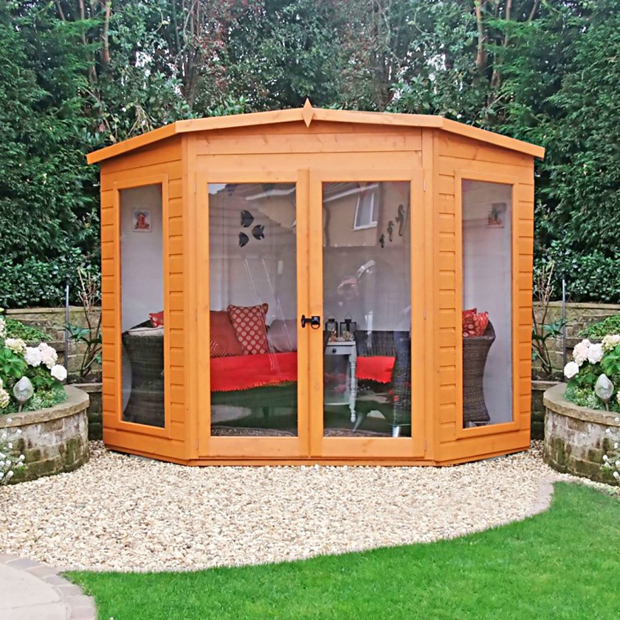 Shire Barclay Corner Summerhouse with Double Doors - 7 x 7ft