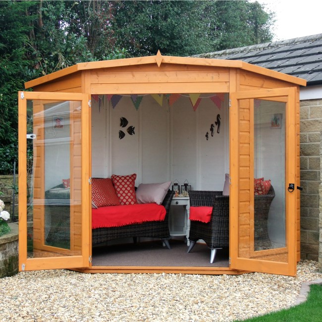 Barclay 8ftx8ft Corner Summerhouse - Shire