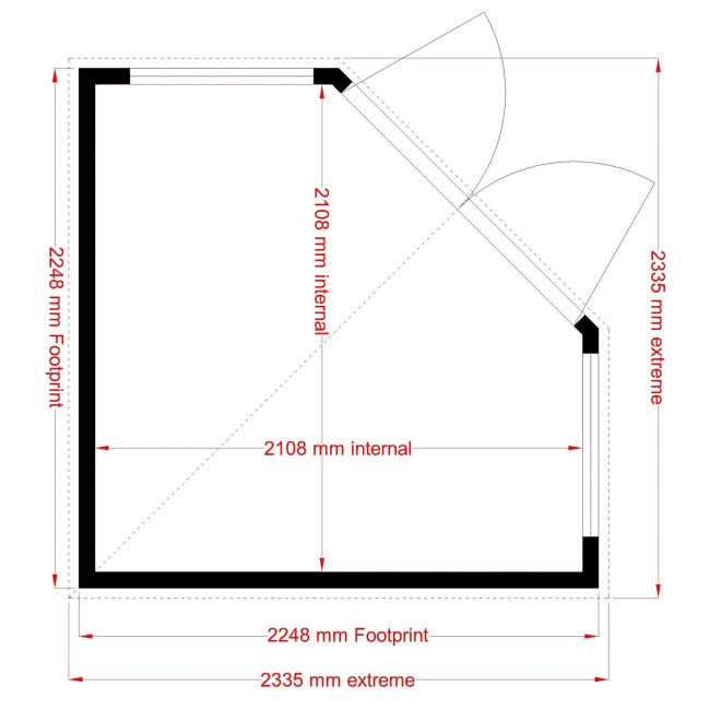 Barclay 8ftx8ft Corner Summerhouse - Shire