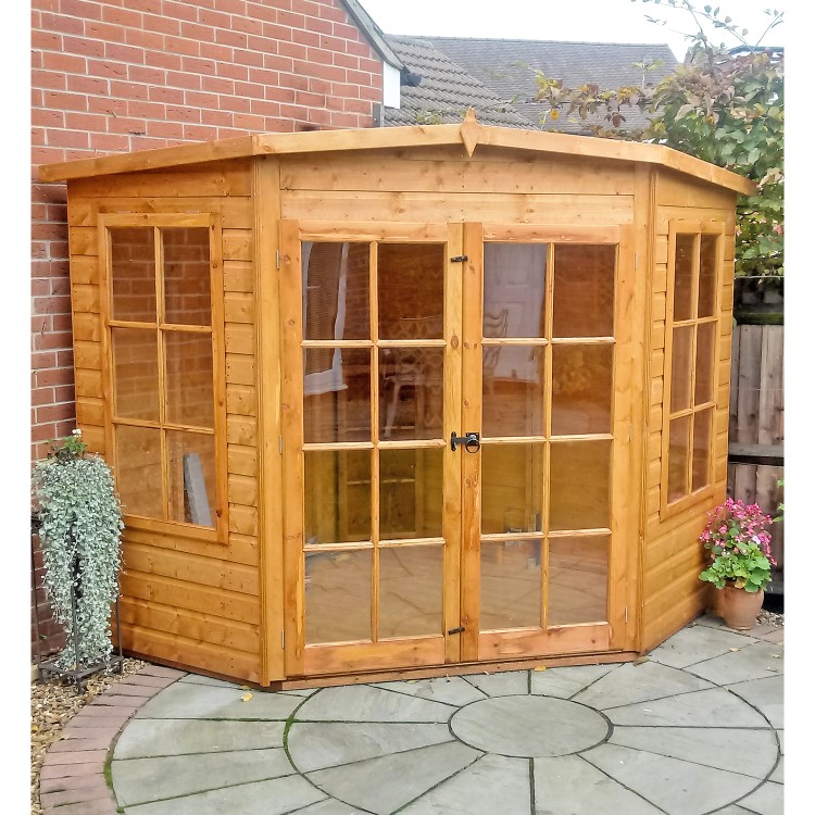 Shire Hampton Double Door Garden Summerhouse 7 x 7ft