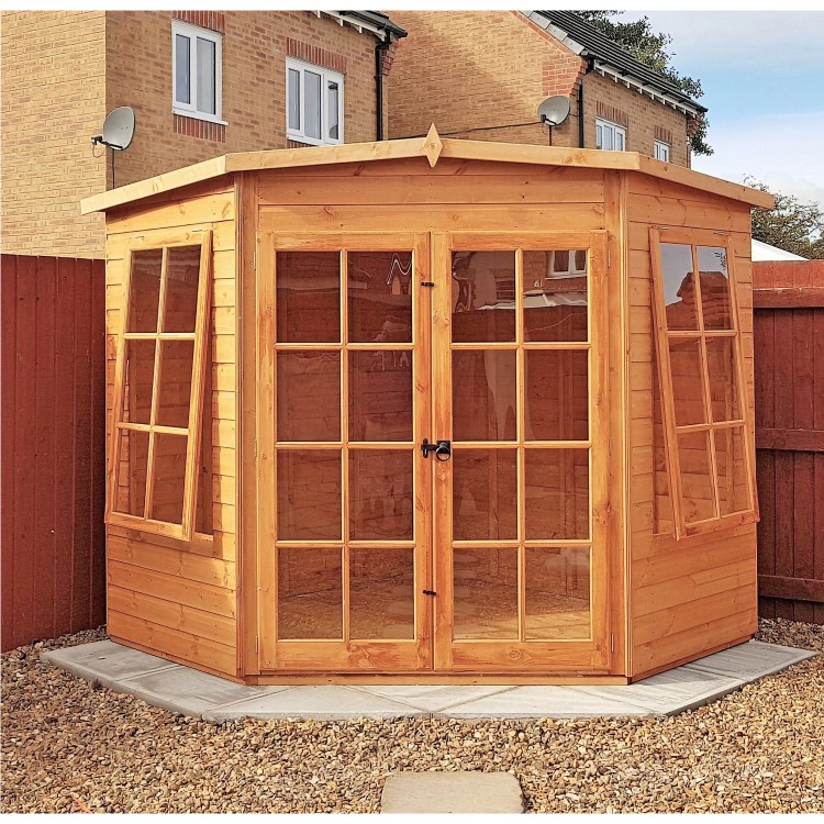 Shire Hampton Double Door Garden Summerhouse 7 x 7ft