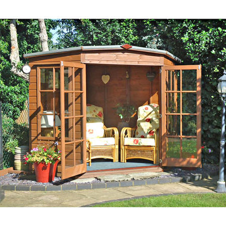 Shire Hampton Double Door Garden Summerhouse 7 x 7ft