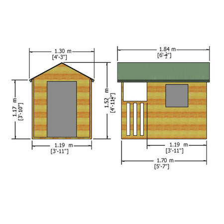 Shire Hide Playhouse with Fixed Plastic Window