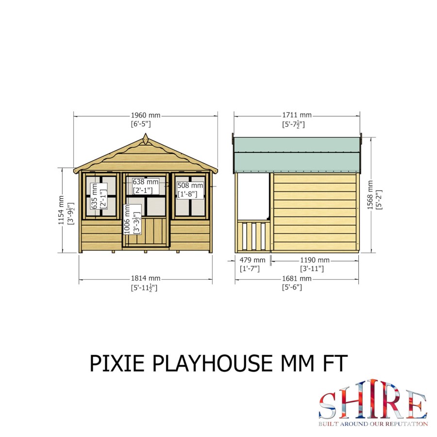 Shire Pixie Playhouse with Canopy