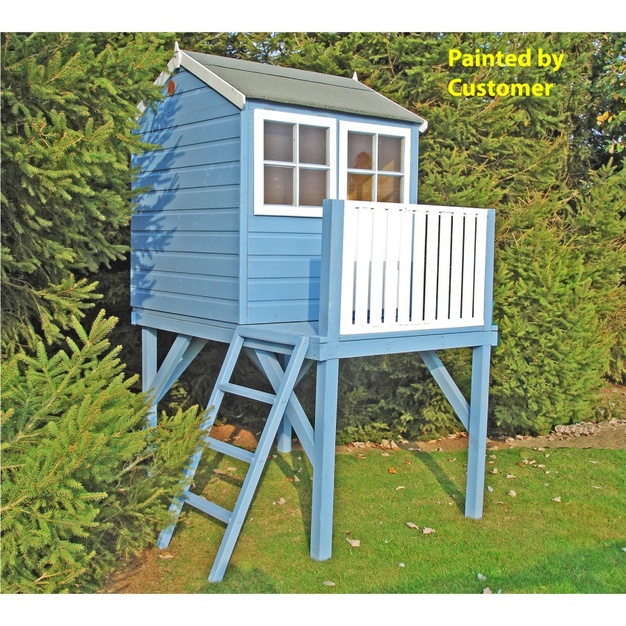 Kids Outdoor Wooden Playhouse with Ladder - Shire