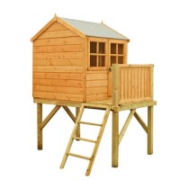 Kids Outdoor Wooden Playhouse with Ladder - Shire