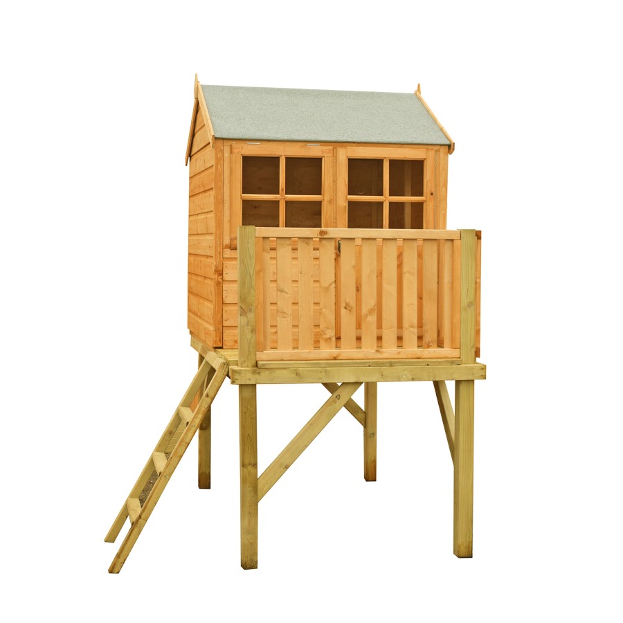 Kids Outdoor Wooden Playhouse with Ladder - Shire