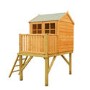 Kids Outdoor Wooden Playhouse with Ladder - Shire