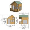 Kids Wooden Playhouse with Double Doors