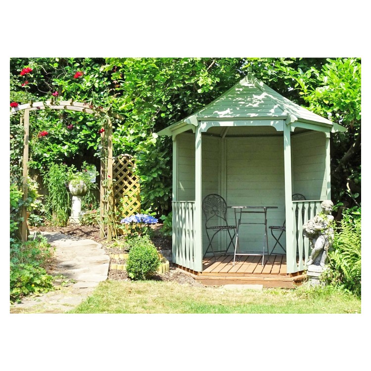 Shire Hexagonal Pressure Treated Garden Arbour 6 x 7ft